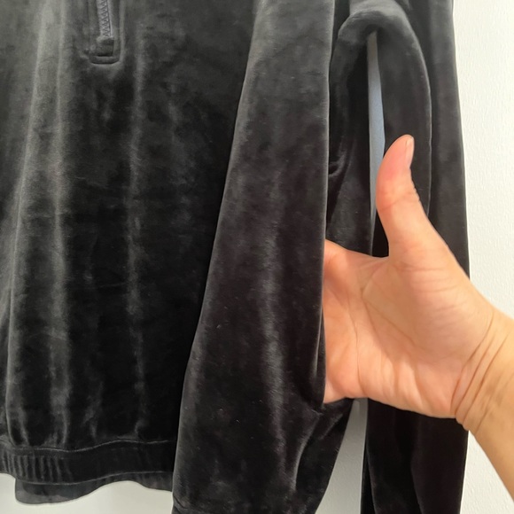 Fila Sport Black Velvet Quarter Zip Hoodie Sz. L - Picture 7 of 12